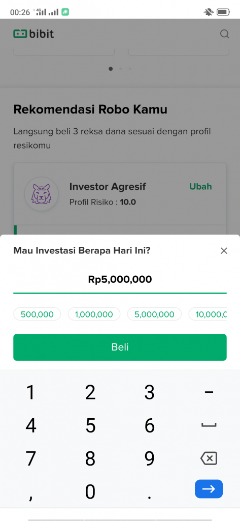 Cara membeli reksadana di Bibit dengan memanfaatkan fitur robo