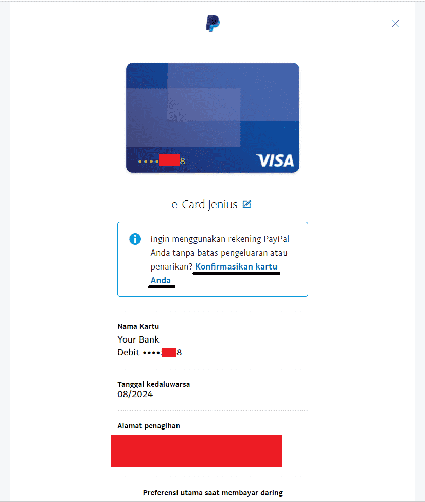 Cara Verifikasi Paypal dengan Jenius e-Card (UPDATE: 2021)