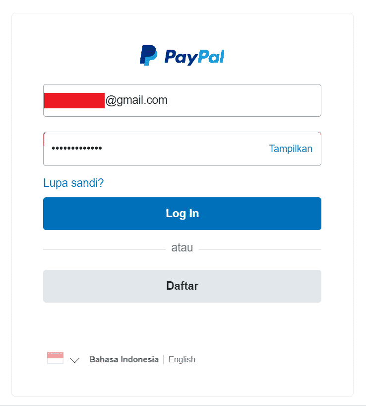 Cara verifikasi Paypal dengan Jenius langkah 1