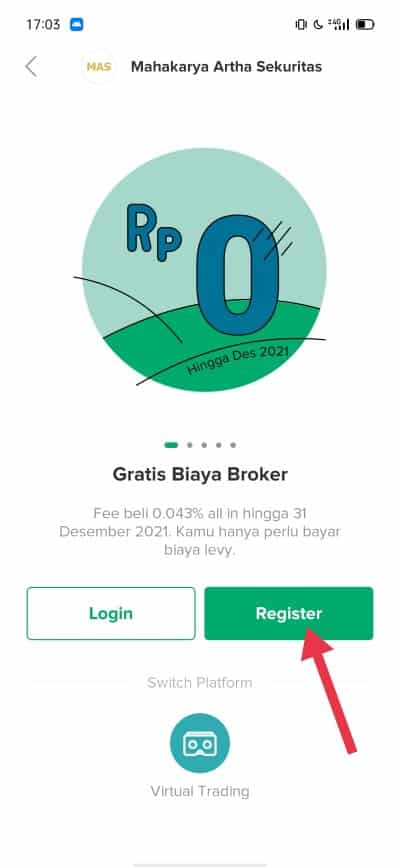 Langkah 2 cara daftar Stockbit by Mahakarya Artha Sekuritas