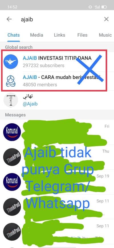 Investasi Ajaib Penipuan Telegram