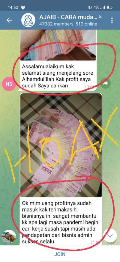 testimoni palsu penipuan investasi Ajaib