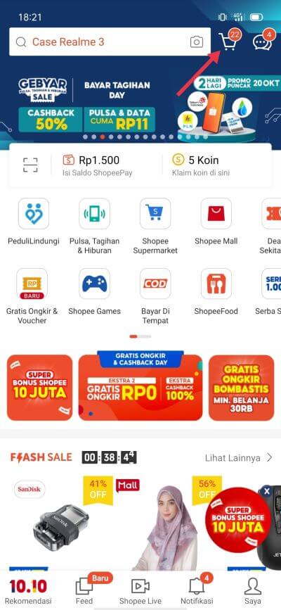 Cara Menggunakan Shopback di Shopee