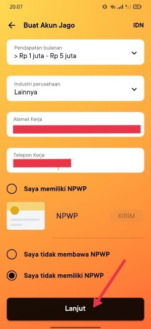 Langkah 5 Cara Daftar Bank Jago