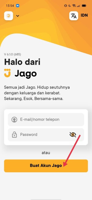 Buat akun Jago di aplikasi Jago