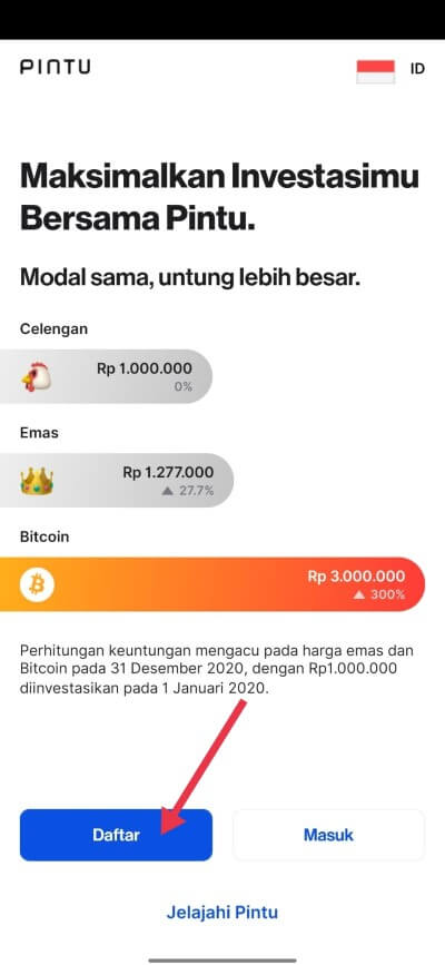 Daftar akun Pintu aplikasi crypto terbaik dan termudah di Indonesia